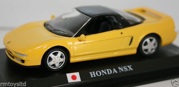 Honda NSX 1/43 Scale Diecast Metal Model Car in Yellow  