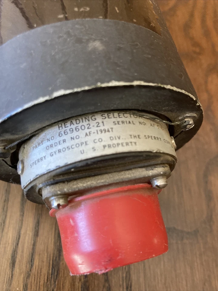 Selector de lectura giroscopio de aviación Sperry No. Piezas de aviones vintage 669602-USA Foto 3 de 4