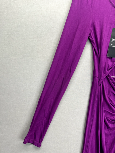 Alloy Apparel Womens Purple Midi Dress Bodycon Long Sleeve Scoop Neck NWT Size S - Picture 8 of 13