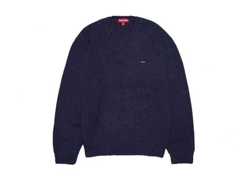 Pull bleu marine petite boîte boucle suprême