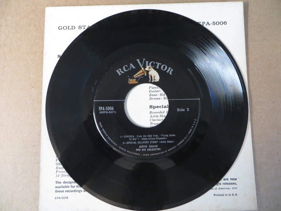 Artie Shaw – Artie Shaw - 1957 - RCA Victor EPA-5006 7" 4-Song EP VG/VG+ Foto 3 de 4