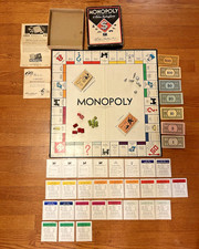 Vintage Monopoly Parker Brothers Mostly Complete Board Game Copyrights 1935 1946