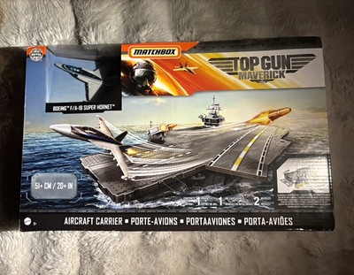 Matchbox Top Gun Maverick Aircraft Carrier Playset w/ Boeing F/A-18, Missiles
