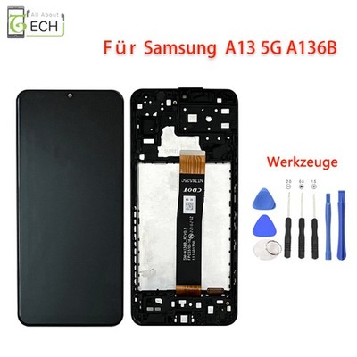 Für Samsung Galaxy A13 5G A136B LCD Display mit Rahmen Touch Screen Bildsc...