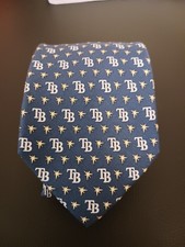 Vineyard Vines Tampa Bay Rays Blue Silk Necktie 63" x 3"