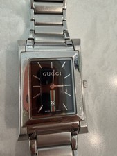 GUCCI Black Dial Stainless Steel Unisex Watch Swiss Made- Needs Battery