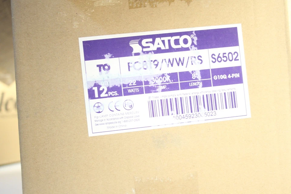 12x SATCO S6502  22-Watt CIRCLINE FC8T9/WW/RS FLUORESCENT  LIGHT BULB - Image 2 of 4