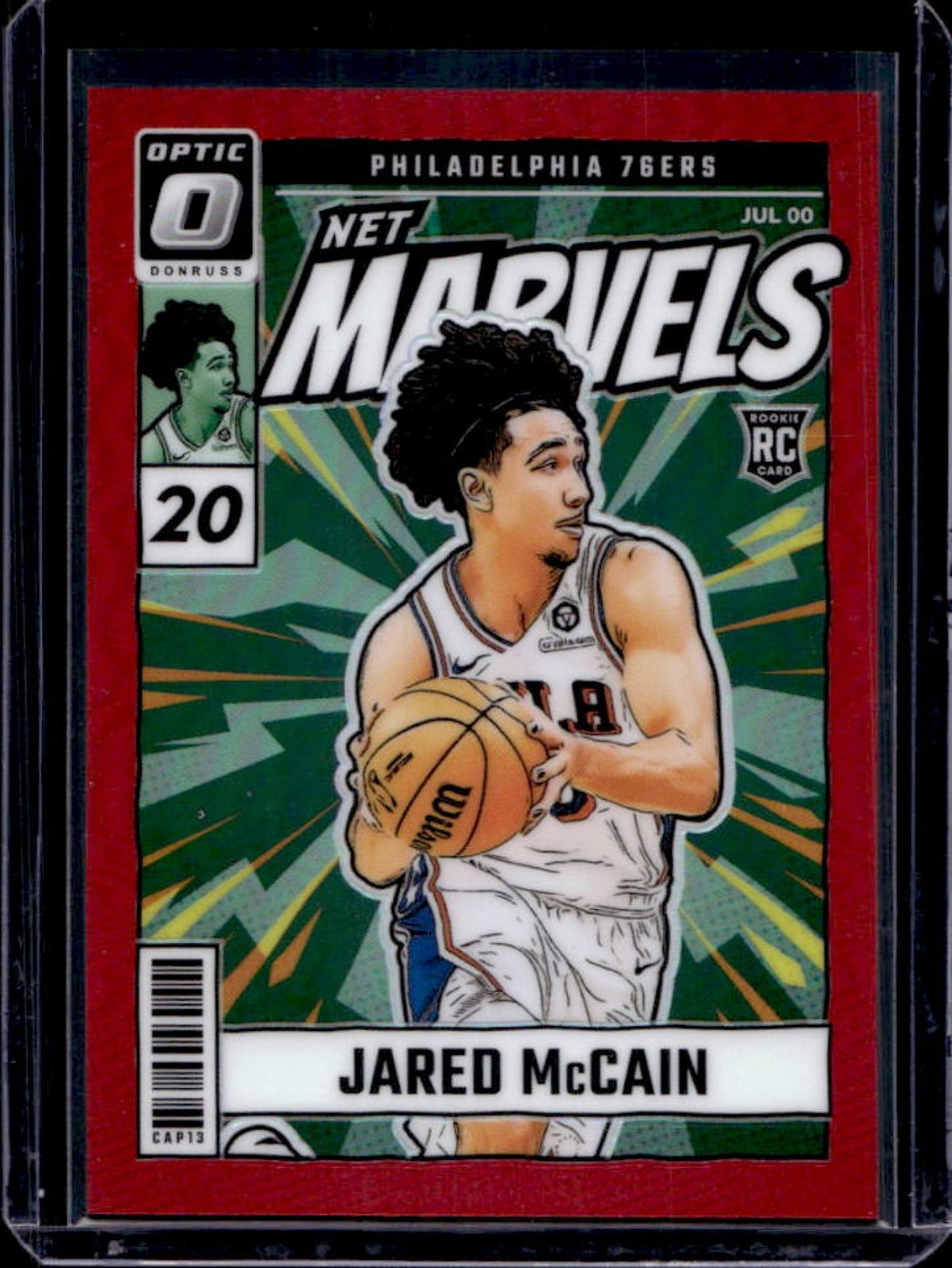 2024-25 Donruss Optic Jared McCain Net Marvels RC Red #/99 76ers