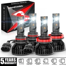 Fit Peterbilt 579 587 Trucks Light White 6000K 9005 H11 Hi/Lo LED Headlight Bulb