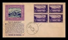 DR JIM STAMPS US COVER ALASKA TERRITORY FDC SCOTT 800 BLOCK OF 4