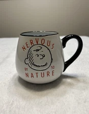 75 Years Charlie Brown "NERVOUS by NATURE" 20 oz Mug Peanuts Worldwide LLC