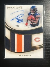 2019 Panini Immaculate Collection Tarik Cohen 2019 Patch Auto /48 Player Worn
