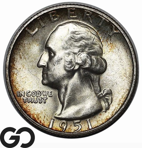 1951-S Washington Quarter, Beautiful Gem BU++