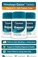Himalaya Gasex Ayurvedic Herbal Health 3 100 Tablets Digestive Support