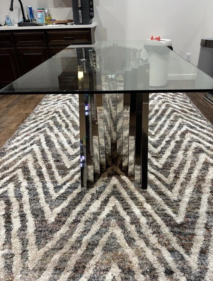 Nuevo juego de mesa de comedor de 8 piezas con 6 sillas Foto 2 de 4