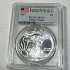 2017 Silver Eagle First Strike PCGS Graded MS 70 .999 Silver 31g COBM-9439