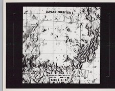 Apollo 11 Lunar Orbiter I Apollo Site 5-6 Map RARE 1966 - Original NASA Photo