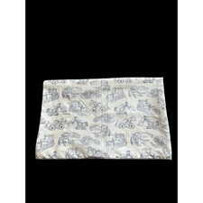 Boy Zone Construction Trucks Pillowcase Gray White Excavator Bulldozer 20x31