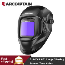ARCCAPTAIN Welding Helmet Auto Darkening Large Viewing Screen with 4 Arc Sensor