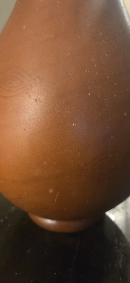 Hand Crafted Terracotta Style Vase With Etched Design, Modern Rustic Boho Decor - Изображение 2 из 3