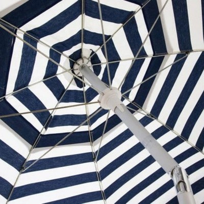 itallian patio umbrella Heininger DestinationGear 6.5 Ft Royal Blue & White Deluxe Italian : Patio, Lawn & Garden catching Italian bistro stripes add a classic coastal look that fits right in on patios Garden Umbrellas Parasols design from