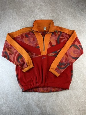 VINTAGE Colmar 90s Quarter 1/4 Zip Ski Fleece Pullover Pulli Retro Size Medium