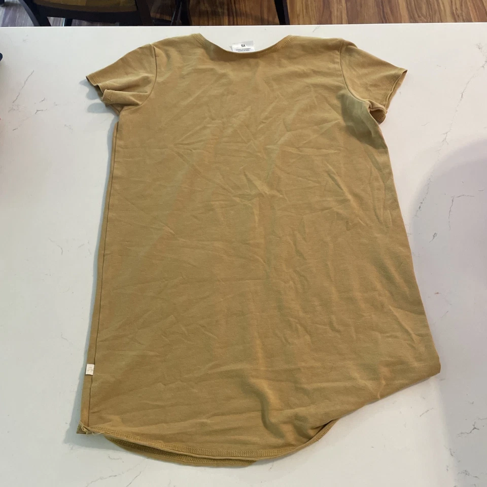 Jax + Lennon Clothing Co. Girls Youth Small Wheat Colored Top With Pocket - Image 3 of 3
