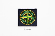 Patch Ricamata Bussola Verde Gialla 4×4 cm – Uso Sartoriale Riparazione