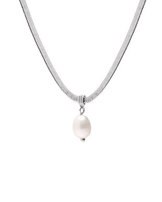 Electric Picks Silver Plated 7Mm Pearl Koi Necklace Women's