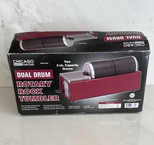 Chicago Electric Power Tools Dual Drum Rotary Rock Tumbler ITEM 67632