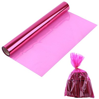 16 Inch x 100 Ft Easter Translucent Pink Cellophane Wrap Roll Gift Baskets