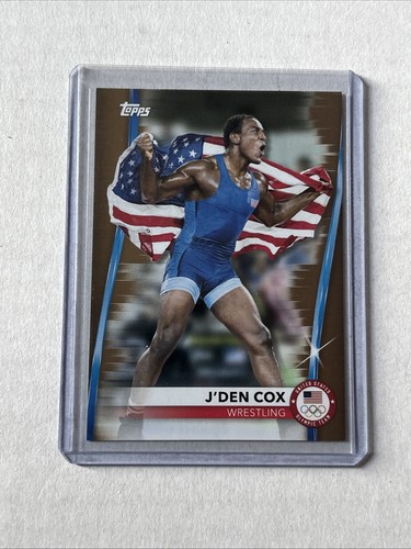 2021 Topps U.S. Olympic Team Bronze J'Den Cox #14 Wrestling /99