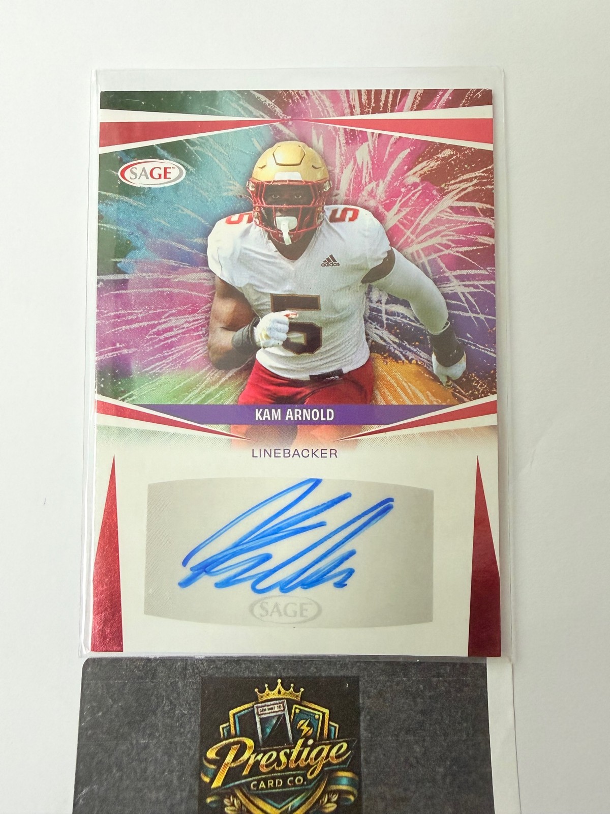 2025 SAGE HIT Kam Arnold Red Auto #A-KA Boston College Eagles