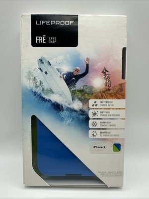 LifeProof FRE Apple iPhone X / XS Banzai Blue Waterproof Case   New