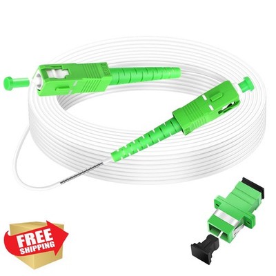 Zerci 50m SC/APC OS2 Simplex Singlemode Fiber Optic Cable Patch Cord
