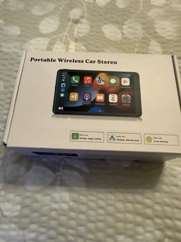 7" Portable Touch Screen Car Radio Stereo Wireless Apple CarPlay Android Auto FM