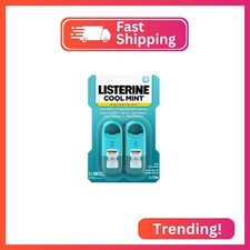 Listerine Cool Mint Pocketmist, Oral Care Mist for Fresh Breath, Non-Aerosol Sug