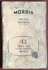 MORRIS J.2 Drivers Handbook DEC 1956 #AAK 9767  Light Van PICKUP Minibus
