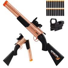 S686 Special 7 Toy Shotgun, Double Barrel Foam Dart Blaster Gun with Shell eject