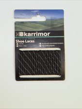 Image of Karrimor Black/Charcoal Round Laces 120cm Brand New