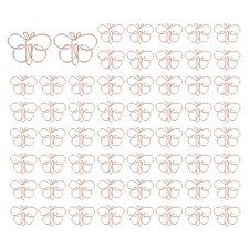 60pcs Butterfly Shaped Cute Staples for Fun Rose Gold Supplies
