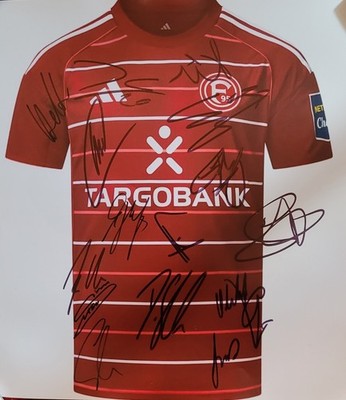 SIGNIERTES GROSSES FORTUNA DÜSSELDORF FOTO / BILD , TEAM 25 / 26 , HEIMTRIKOT 