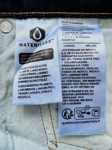 Jean neuf Levi's® 501™ coupe régulière les droits d'origine couleur bleu foncé - Photo 7/9