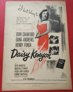 Vintage Original Ad Actress Joan Crawford Henry Fonda Autographed Daisy 1940s
