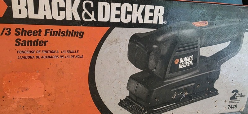 Black & Decker 1/3 Sheet Finishing Sander with Box. Never Used