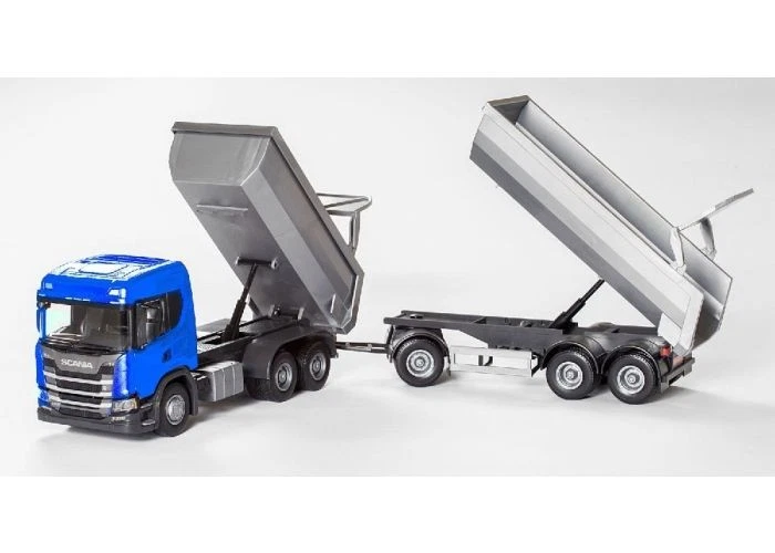 EMEK, SCANIA G 6x4 blu con rimorchio 1 + 2 assi, 1/25,  EMEK20604 - Immagine 3 di 4