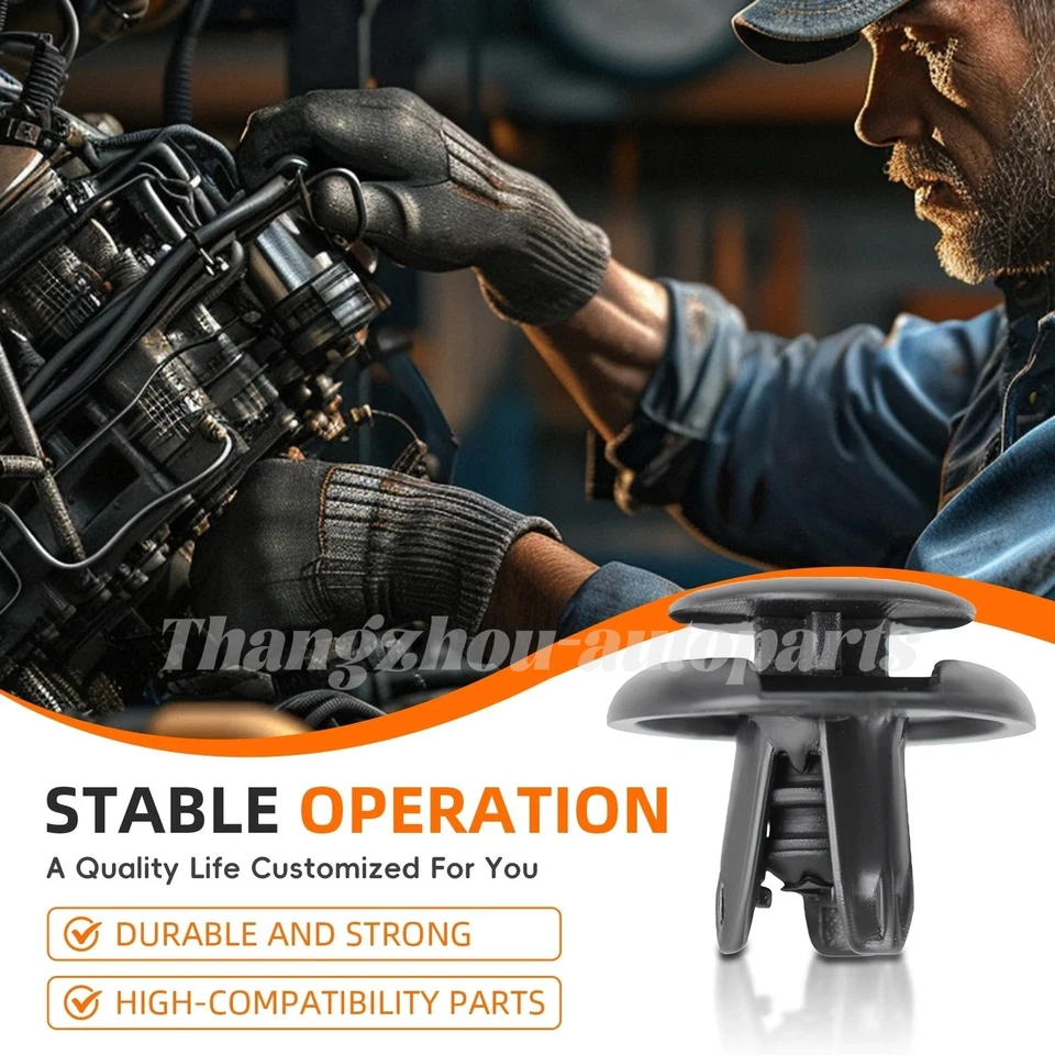 100 piezas sujetador de revestimiento de guardabarros remache clips de empuje retenedor para Toyota Camry Corolla Foto 4 de 4