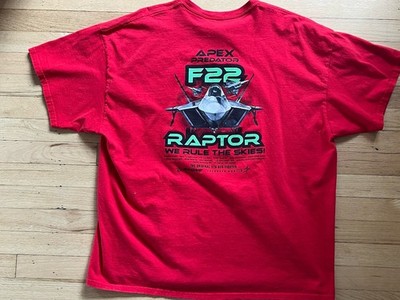 F22 Raptor Demo Team T Shirt Red Men s 2XL
