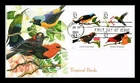 DR JIM STAMPS US COVER TROPICAL BIRDS FIRST DAY ISSUE SETENANT FLEETWOOD