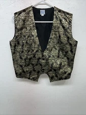 New Women’s Congress Classics Gold Black Western Show Vest Large E-606